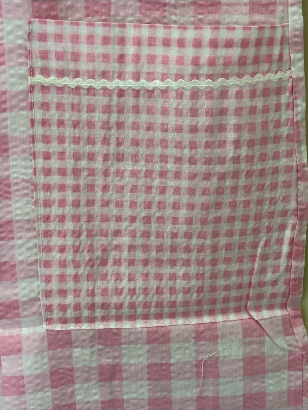 Pink Checkered Women’s Pajama Dress-Large - Picture 4 of 11